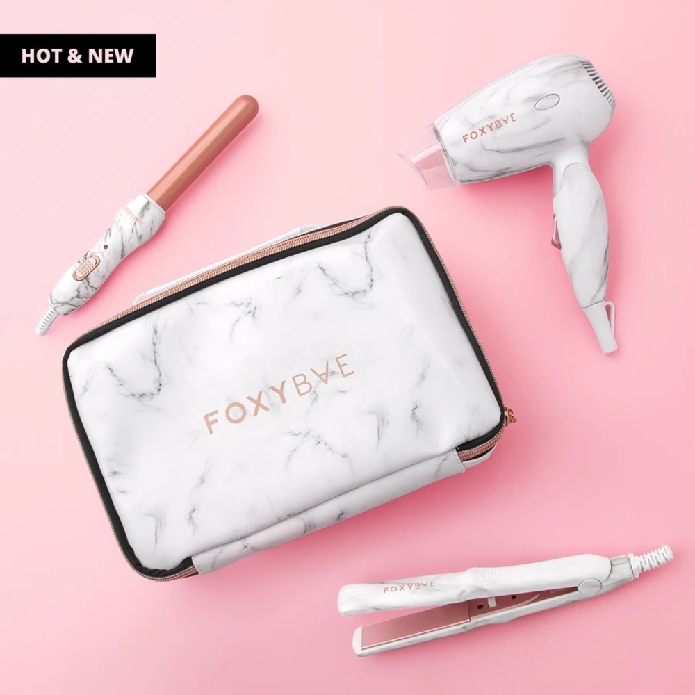 Foxybae travel wand, straightener, and bag!